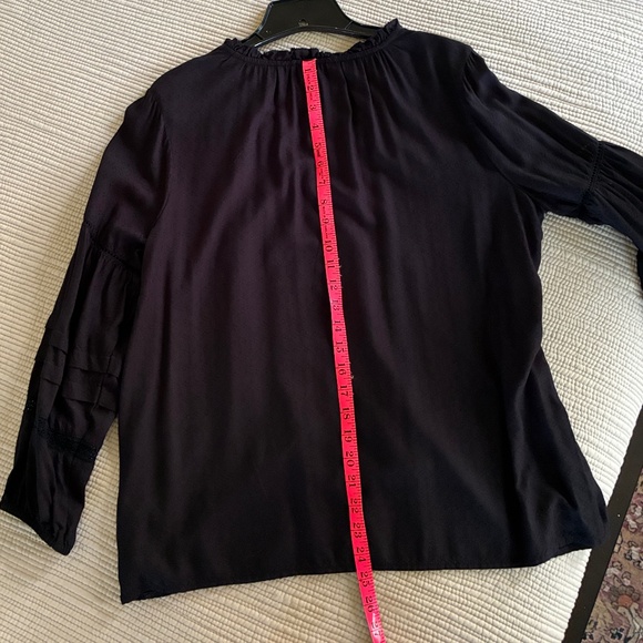 Liverpool Black size M tie front popover blouse - Picture 5 of 9